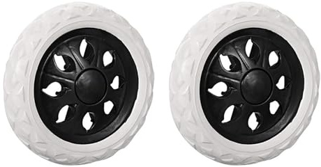 tooloflife 2 Stücke Schwarz Wagenräder Heißes Rad Design Kunststoffkern Schaumstoffräder Einkaufswagen Räder Laufkatze Reisegepäck Wagenradrollen