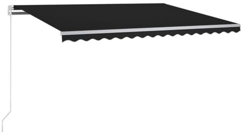 vidaXL Markise Automatisch mit LED Windsensor Gelenkarmmarkise Sonnenmarkise Balkonmarkise Sonnenschutz Sichtschutz Terrasse Garten 300x250cm Anthrazit