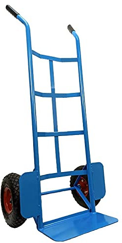 ELETTROFERRO Carrello portacasse portata fino a 200kg in acciaio ruote pneumatiche Hand Trolley portapacchi portasacchi portatutto trasporto