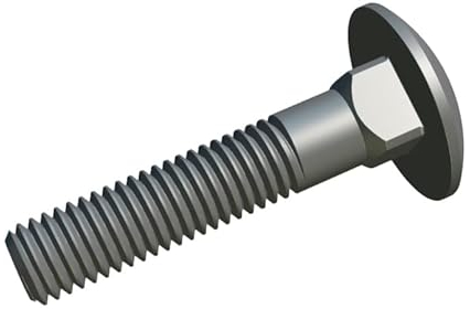 M6x35mm Flachrundschrauben mit Vierkantansatz von Keple, 50 Pack, Pilzkopfschrauben mit Vierkanthals, Tor, Tür, Kopfteilbolzen, Verzinkt Schlossschrauben mit Halbrundkopf, Schlittenschrauben DIN 603