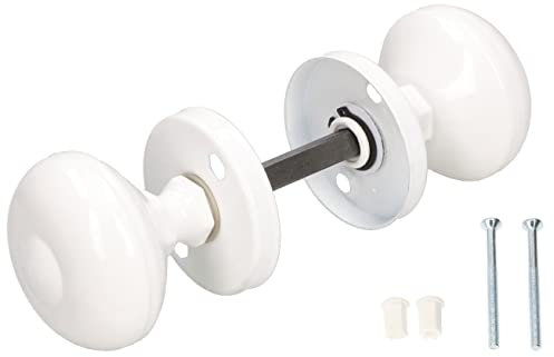 KOTARBAU® Pomello girevole bianco ideale per porte laterali del garage in locali residenziali e commerciali