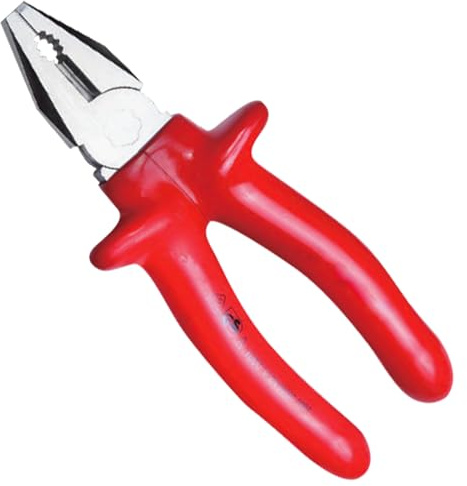WEDO - Isolierte Zange 8 Zoll, VDE Seitenschneider 1000 V, Kombizange, Seitenschneider aus Chrom-Vanadium-Stahl, Backenhärte HRC58-63, Griff: