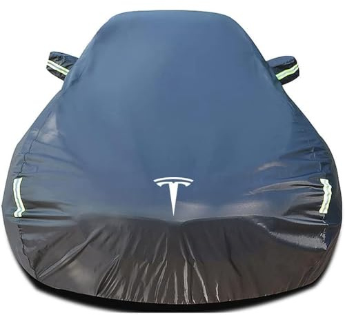 DOFFO Funda Coche para Tesla Model Y,Tela Oxford Cubierta para Coche Fundas para Coche Impermeable Transpirable Accesorios para Coche,B