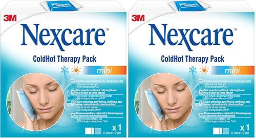 Nexcare Coussin Thermique ColdHot Mini, 1/Paquet - Permet de Réduire les Gonflements, les Inflammations et la Douleur, Coussin Réutilisable avec Gel Non Toxique (Lot de 2)