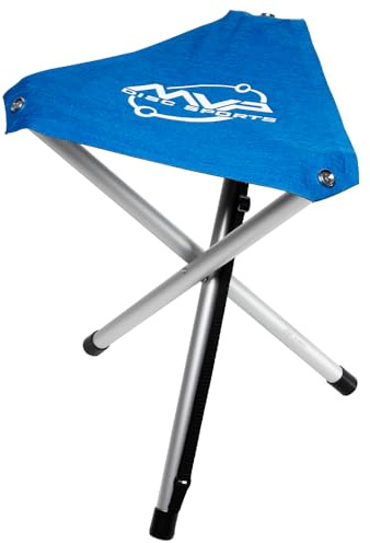 MVP Disc Sports Large Tripod Disc Golf Stool (Heather Blue)