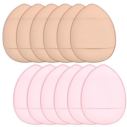 FDCGAS Finger Puderquaste Schwämmchen - 12 Stück Make-up Pads Mini Beauty Blender Weiche Schwämme für Foundation Concealer Gesicht Augen Kosmetik Nass Trocken Makeup Werkzeug