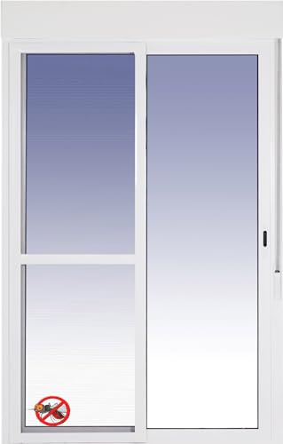 Ventanastock Puerta Balconera Aluminio Corredera Con Persiana (PVC) 1600×2185 2 hojas (marco y cajón persiana en kit) Con Mosquitera