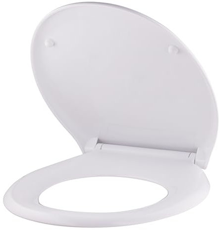 Abattant WC blanc universel clipsable/nettoyage facile - lunette de toilettes frein de chute forme O NOYON & THIEBAULT