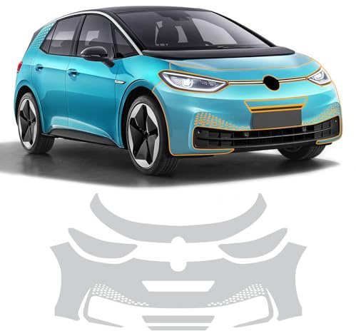 FDAIUN Vorgeschnittene Autolack-Schutzfolie für VW ID.3 ID3 ID 3 2020-2023 Glänzend Klar PPF Selbstheilende TPU HD Lackschutzfolie Kratzschutz Zubehör (Frontstoßstange+Scheinwerfer 6St)