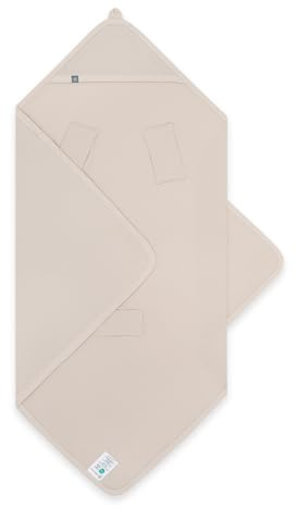 emma & noah UV-Einschlagdecke, 50+, geprüft, 0-8 Monate, Babydecke für Babyschale, Maxi Cosi®, Kindersitz, für Frühling und Sommer, Atmungsaktiv, Einfache Handhabung (Essential Beige)