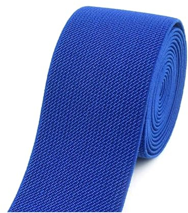 Rodsah 5 mètres de Bandes élastiques 6 cm de Large 1,8 mm d'épaisseur Bande en Caoutchouc pour Pantalons de Couture Ceinture vêtements Accessoires de Couture tricotés,Bleu Roi,60mm