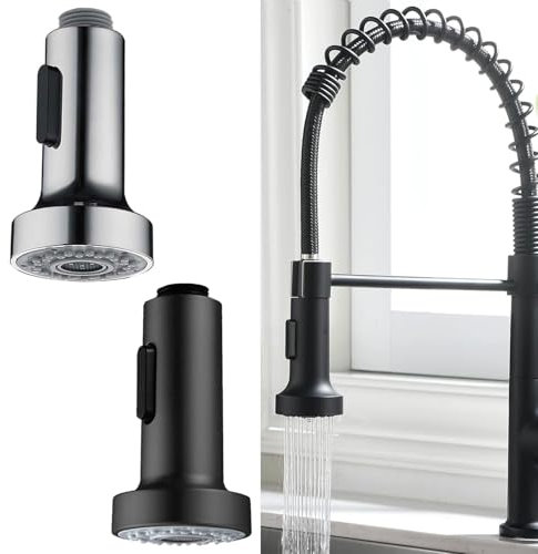 JDCMEI 2 Pezzi Rubinetto Cucina, Doccetta per Lavandino, Ricambi Doccetta Bagno e Cucina, 2 Modalità Estraibili