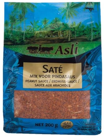 Mezcla Satay Suave 200 g Pack 2 unidades para salsa y marinado asiático con cacahuete, ideal para brochetas, noodles y barbacoa