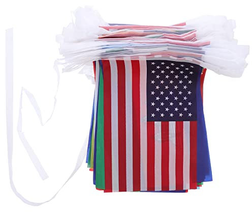 ULTECHNOVO 1 Satz Banner Wimpelkette Länderflaggen Dekorative Fahnen für Partys Festivals und Sportereignisse Leicht und Wetterfest und Farbintensiv