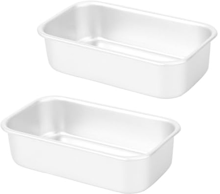 SAFIGLE 2 pezzi Stampi da Forno in Lega di Alluminio per Pane e Torte Antiaderenti e Facili da Pulire per Cottura Uniforme di Pane in Cassetta e Dolci per Feste e Cene in Famiglia