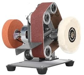 lijadora de banda, Mini lijadora de banda eléctrica, pulidora de bricolaje, afiladora de bordes, amoladora multifuncional, herramienta eléctrica