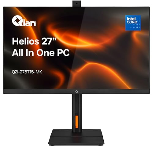 Qian All-in-One Helios 27'' FHD | Intel I5 1135G7 4,2 GHz | Iris Xe Graphics | 16GB DDR4 | 512GB SSD NVMe | Ethernet, WiFi, Bluetooth | 1x HDMI, 1x VGA, 4X USB | Webcam + Mic | Windows 11 Pro Trial
