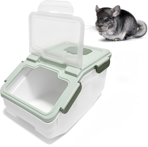 Kit de baño de arena para chinchillas, casa de baño de polvo de plástico para chinchillas, cuarto de baño para hámster, también adecuado para erizos, cobayas