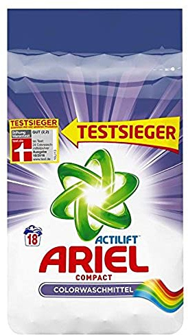 Ariel Compact Actilift Colorwaschmittel Pulver, 18 Waschladungen