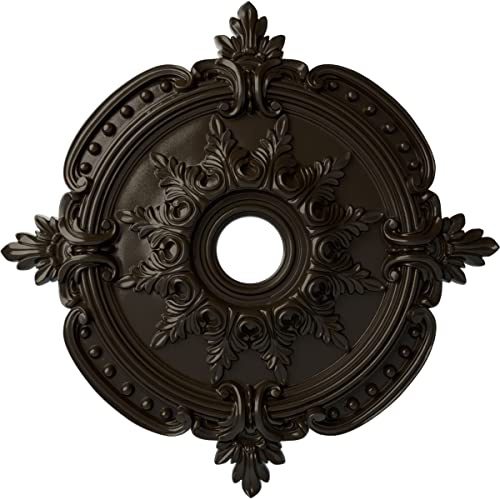 Ekena Millwork CM28BESHF 28 3/8 OD x 3 3/4 ID x 1 5/8 P Benson Classic (Fits Canopies up to 6 1/2) Ceiling Medallion, Stone Hearth