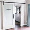 200cm Systeme Porte Coulissante, Kit de Rail pour Porte Coulissante Double Porte Quincaillerie pour des Double Portes Coulissante de Grange Noir rétro
