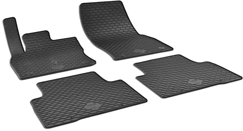 WALSER DirtGuard Gummi Fussmatten Auto für VW Touran (5T1) 05/2015-Heute, VW Tiguan (AD1) 01/2016-Heute, 100% passgenaue Auto Fußmatten, robuste Universal Fußmatte Auto, Gummimatten Auto