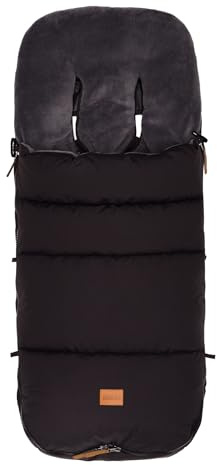 Fillikid Winterfußsack Kinley Exklusiv/Babyfußsack Winter waschbar/Warmer Fußsack für Buggy Kinderwagen Sportwagen/Kuscheliger Universal Kinderfußsack Winter/Kuschelsack Einschlagdecke | Coral Fleece, wind- & wasserabweisend, Rundum-Reißverschluss, Oberteil abnehmbar, 50 × 100 cm, waschbar 30 °C