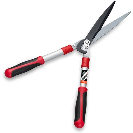 Kimura® Pro Heavy Duty Garden Shears - Premium Hedge Shears with Patented Gearing Technology, Ultra Lightweight Aluminium Handles, Japanese SK5 Steel Blades, Ideal Shears for Gardening - 560mm