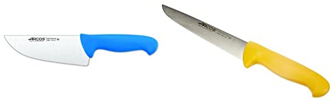 Arcos Serie 2900, Cuchillo Carnicero Ancho, Hoja de Acero Inoxidable Nitrum de 170 mm + Serie 2900, Cuchillo Carnicero, Hoja de Acero Inoxidable Nitrum de 200 mm
