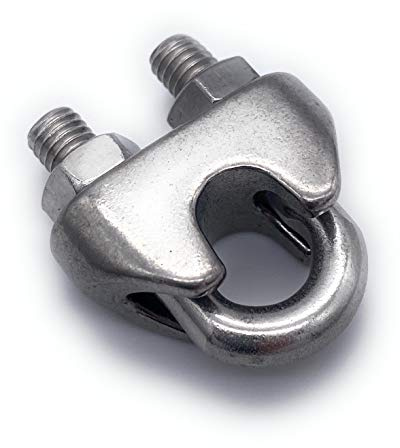 Drahtseilklemme Edelstahl Bügelform Ø 10 mm | 5 Stk. V4A A4 Niro INOX | [Größe Wählbar ] Seilklemme Drahtseil Bügelform ähnl. DIN741 | (Ø10, 5Stk.)