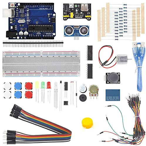 AZDelivery Starter Kit mit Widerständen, Stromversorgungsmodul und Gleichstrommotor mehrteilig Sensor Kit mit LEDs Elektronik Zubehör kompatibel mit Arduino, einschließlich E-Book!