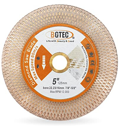 BGTEC Diamant Trennscheibe 125mm - Diamant Schleifscheibe zum Schneiden und Schleifen Granit Marmor Fliese Natursteine.