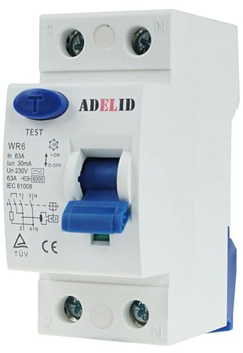Fehlerstromschutzschalter FI-Schalter RCD 2-polig 25A 30mA Typ A
