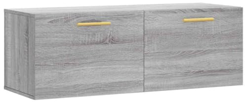 vidaXL Armoire Murale, Placard Suspendu avec Rangement, Meuble Flottant de Salon Salle de Séjour Intérieur, Moderne, Sonoma Gris Bois d'Ingénierie