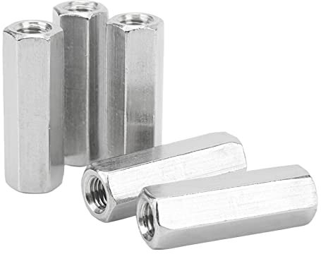 5 Stück Sechskant-Überwurfmutter, M12 X 1,75, L60 Mm, 304 Edelstahl, Sechskant-Überwurfmutter, Gewindestangenverbinder