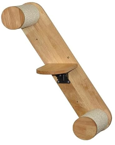 nanook Katzentreppe 3-stufig mit Sisalstämmen Wandkratzbaum Katzenleiter Kletterleiter Kletterwand - 60 cm