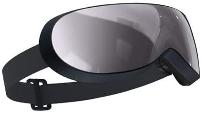 Masseur oculaire 3D, masque oculaire à vapeur, dispositif oculaire vibrant électrique, compresse chaude à température constante, modèle rechargeable 800 mAh,Black