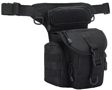 Toddmomy Verstellbare Beintasche Hüfttasche Bauchtasche Für Radfahren Sport Tragbar Outdoor Schwarze Beintasche Oberschenkelgurte