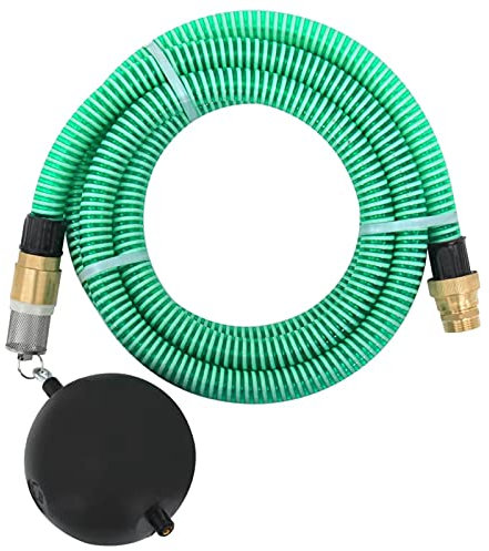 ARKEM Saugschlauch mit Messing-Anschlüssen Grün 1,1 15 m PVC Saugschlauchfilter PumpenzubehöR