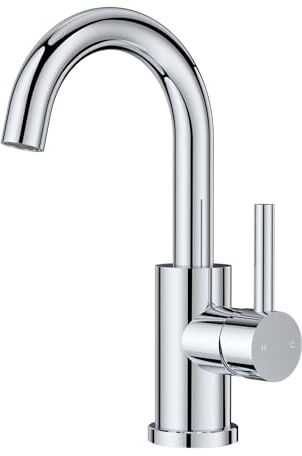 FORIOUS Robinet Salle de Bain/Cuisine Pivotant à 360°, Mitigeur Noir pour Eau Chaude/Froide,Mitigeur en Acier Inoxydable Facile à Installer pour Salle de Bain, Lavabo, Petite Cuisine, Camping-car.