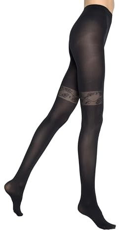 MARILYN eleganta strumpbyxor i overknee look, 40 denier, Svart (Black), 42