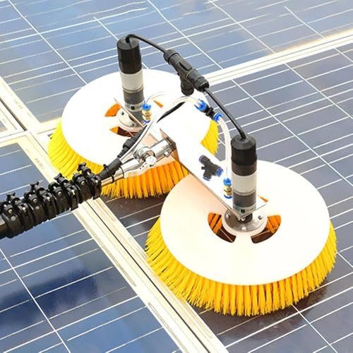 YMAOMAO Strumento per la Pulizia del Pannello Solare Elettrico, Macchina per la Pulizia del Lavaggio del Pannello in PVC con Asta telescopica, Attrezzatura per la Pulizia,MainsVersion-5.5m