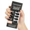 Anglicolor Black Press On Nails,Press On Nails Short,Short Almond 30 Pcs Soft Gel Fake Nails in 15 Sizes, Reusable Fake Nails Kit with Nail Glue (A108, 30 Count)