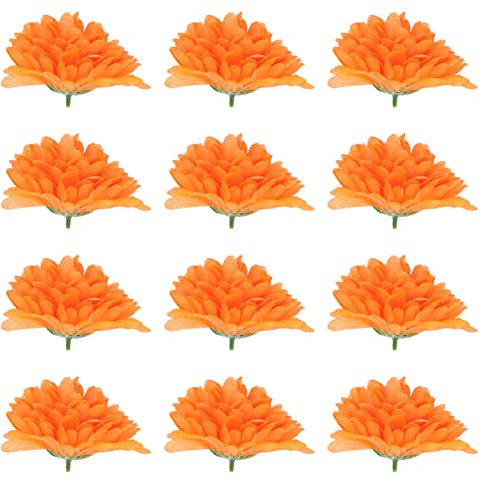 MAGICLULU 20stücke DIY Faux Chrysantheme Blume Orange Dekor Naturgetreue Kunstblumen Für Blumenarrangements Zuhause Blumenschmuck Einzigartige