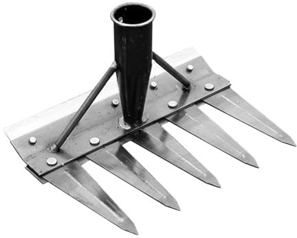 Rastrello da Giardino per Lavori di Giardinaggio - Zappa Manuale A Doppia Faccia - Multifunzione Rimovibile Manuale con Rastrello Diserbo per Giardino Cortile Fattoria e Orto