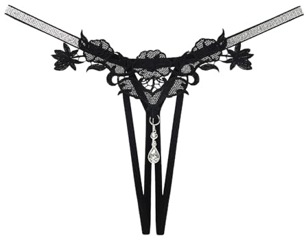 PINTUTU Slip Ouvert Für Frauen - Sexy String Tanga Damen Dessous Reizwäsche Große Größen Erotische Höschen Mit Offenem Schritt Spitzen Unterwäsche G-String Reizwäsche Thongs V-String Höschen