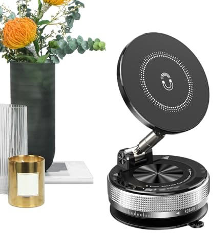 Supporto magnetico per telefono a vuoto, supporto magnetico a per telefono, pieghevole regolabile a 360 gradi, gadget fantastici per auto, superfici lisce, specchio palestra
