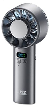 S.I.C Ventilatore Portatile a Mano – Mini Ventilatore Silenzioso Ricaricabile con Batteria 5200mAh, 3 Velocità, Raffreddamento Potente per Viaggi, Ufficio, Esterni (Nero)