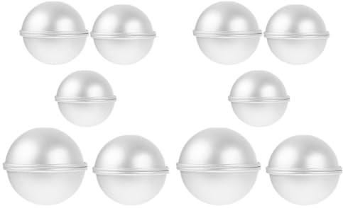 BESTYASH Stampi per Dolci Fai da Te 5 Paia in Lega di Alluminio, Forma Rotonda Resistente e Facile da Pulire, per Cucina e Pasticceria