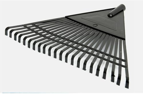 pokm toolsmarket Râteau XXL 48 cm – Râteau à feuilles en plastique 20 dents pour manche Ø 27 mm, extra large, idéal pour feuilles et pelouses